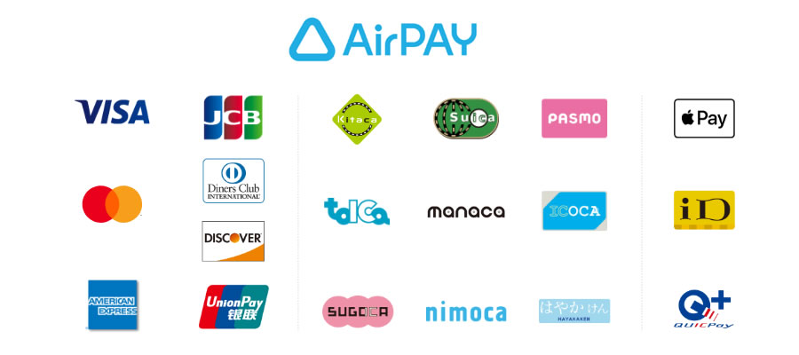 AirPAY（エアペイ）ご利用いただけます